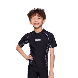 Arena Junior Swim Top-AUV23382-BKGY